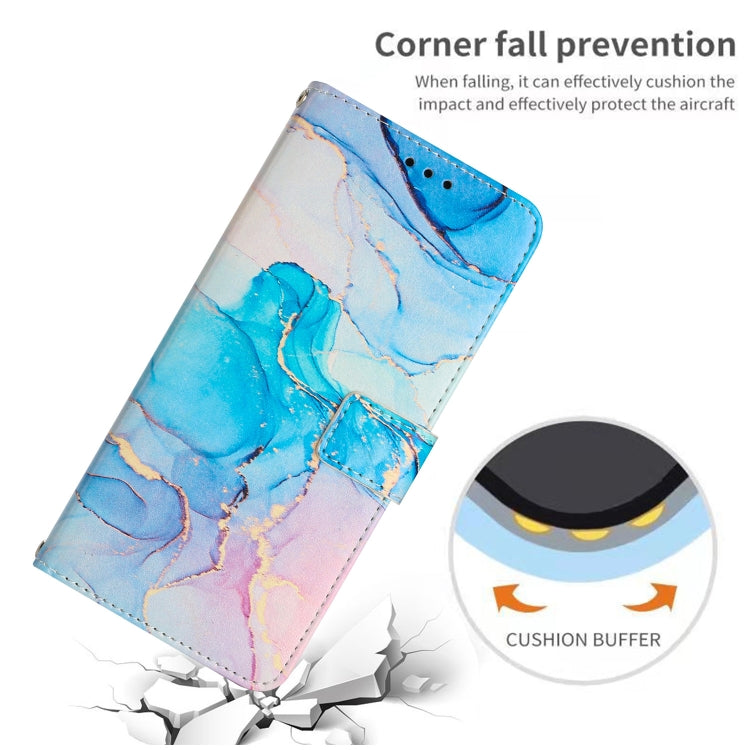 Para Tecno Camon 19/19 Pro Crossbody Funda de teléfono de cuero con patrón de mármol pintado (rosa verde)