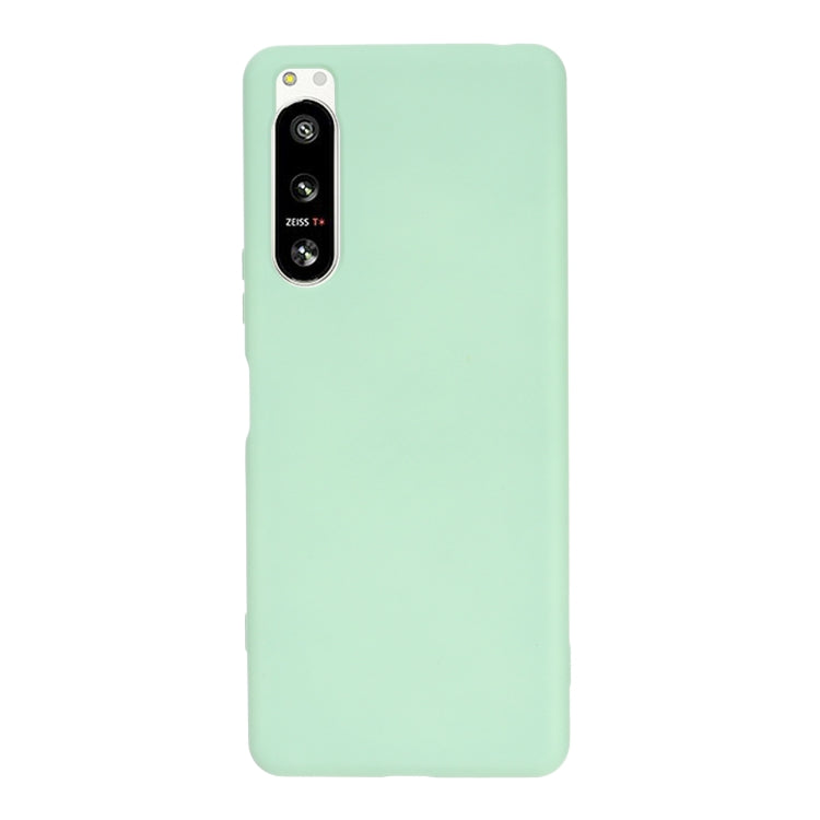 Para Sony Xperia 5 IV Funda protectora de cobertura total a prueba de caídas de silicona líquida de color sólido (Verde)