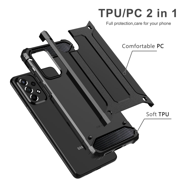 Caja de Teléfono Samsung Galaxy A73 2022 Magic Armor TPU + PC Combinada (Oro)