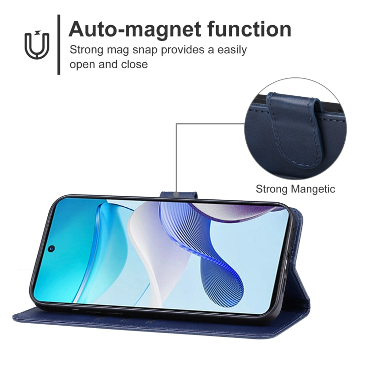 Para Motorola Moto G53 Funda de cuero para teléfono (Azul)