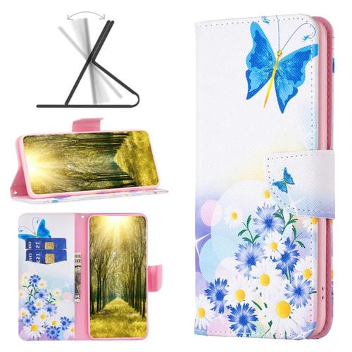 Para Motorola Moto G72 Dibujo Patrón Funda de cuero para teléfono (Butterfly Love)