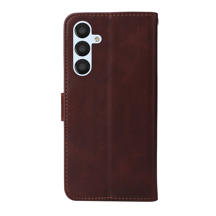 Para Samsung Galaxy A34 5G Classic Calf Texture Flip Funda de cuero para teléfono (Marrón)
