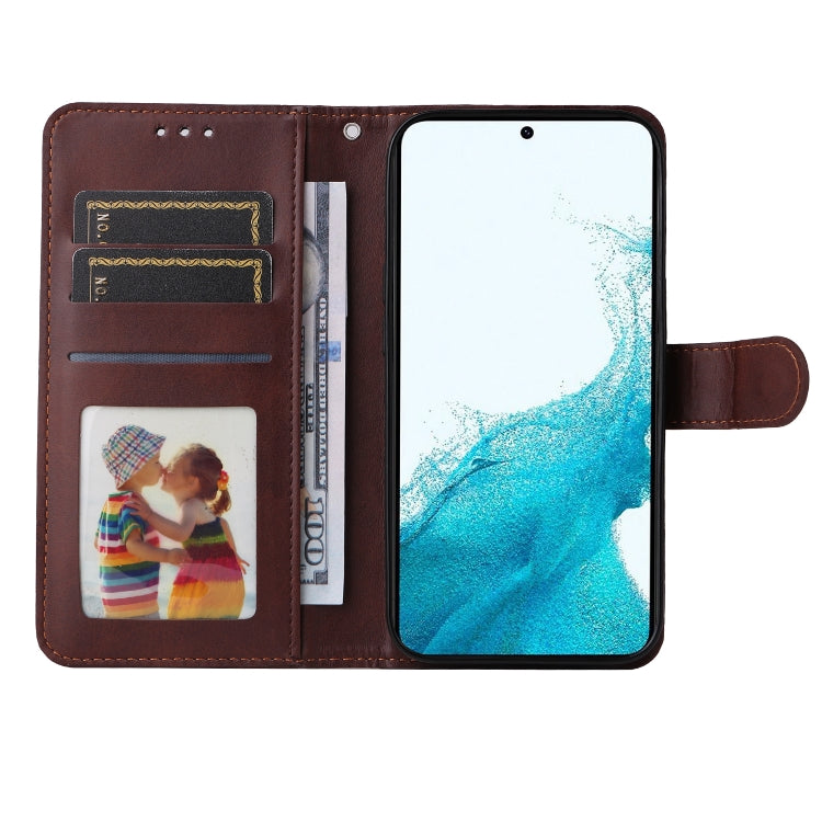 Para Samsung Galaxy A34 5G Classic Calf Texture Flip Funda de cuero para teléfono (Marrón)
