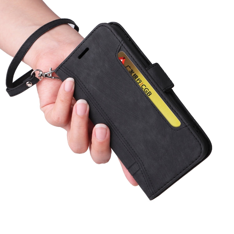 Para Samsung Galaxy A04e BETOPNICE Funda de cuero con hebilla de doble cara (negro)