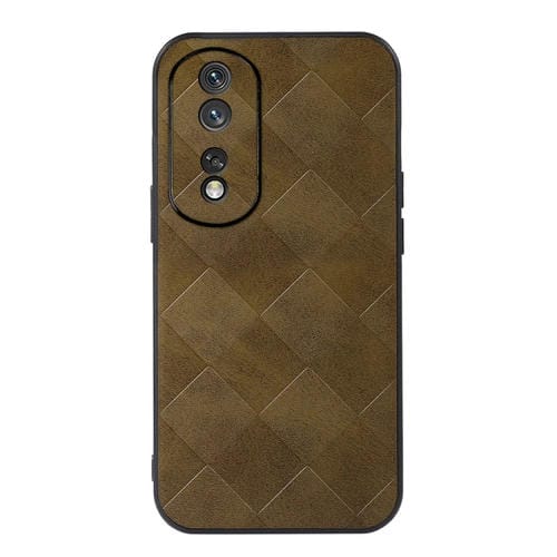 For Honor 80 Pro Weave Plaid PU Phone Case (Verde)