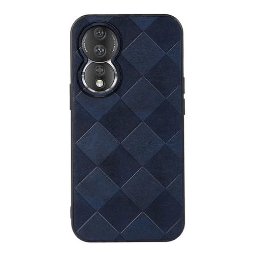 For Honor 80 Weave Plaid PU Phone Case (Azul)