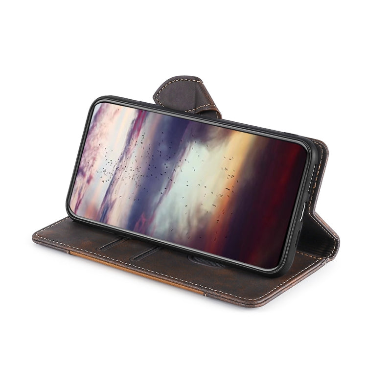 Para Huawei nova 10 SE Skin Feel Funda de teléfono de cuero con hebilla magnética (marrón)