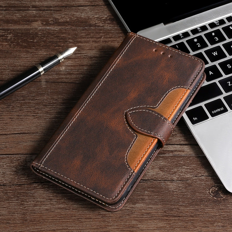 Para Samsung Galaxy A04e 4G Skin Feel Funda de teléfono de cuero con hebilla magnética (marrón)