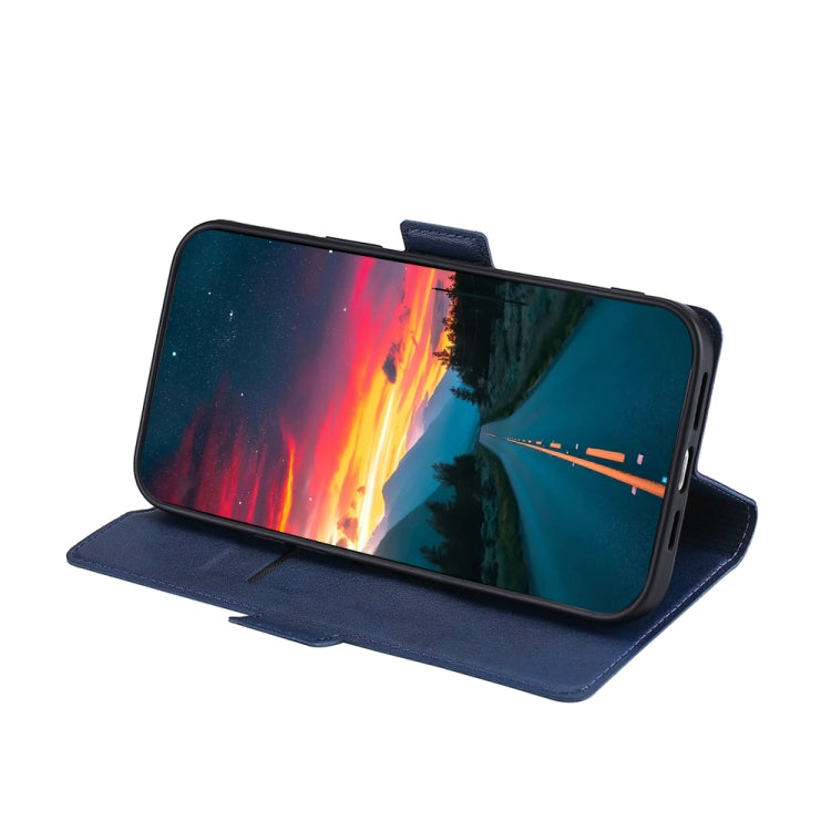 Para Huawei nova 10 SE Estuche para teléfono de cuero con tapa horizontal y hebilla lateral de voltaje ultrafino (Azul)