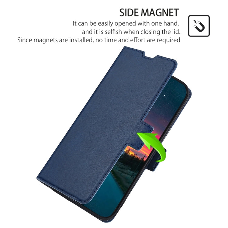 Para Huawei nova 10 SE Estuche para teléfono de cuero con tapa horizontal y hebilla lateral de voltaje ultrafino (Azul)
