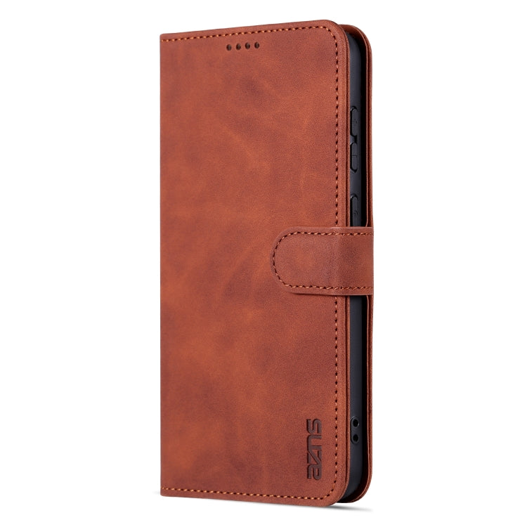 Para Samsung Galaxy S23 5G AZNS Skin Feel Calf Texture Flip Funda de cuero para teléfono (marrón)