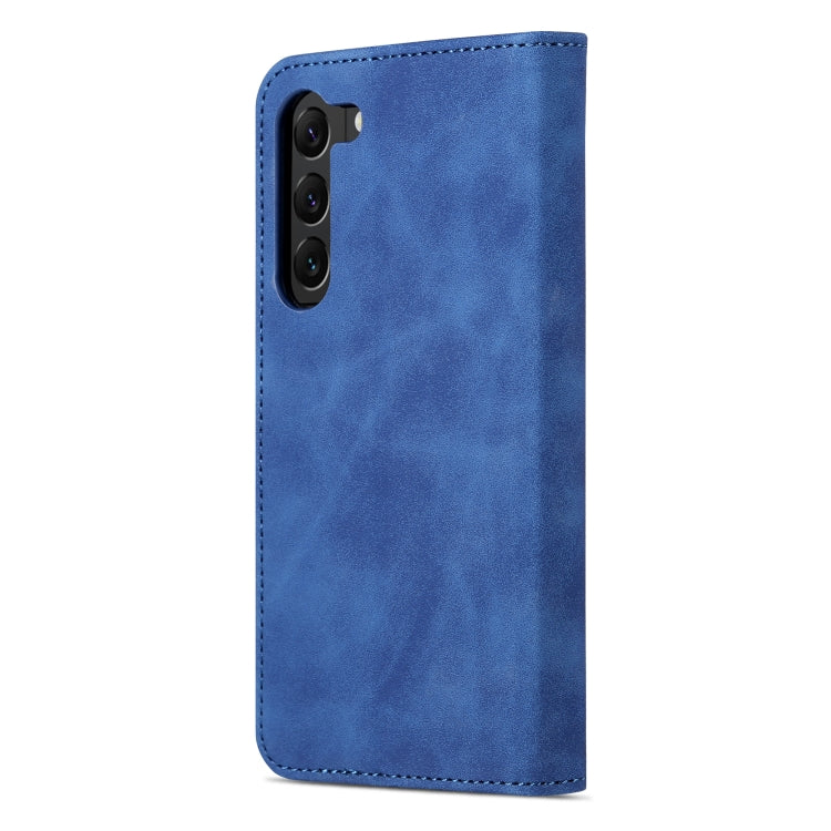 Para Samsung Galaxy S23 5G AZNS Skin Feel Calf Texture Flip Funda de cuero para teléfono (Azul)
