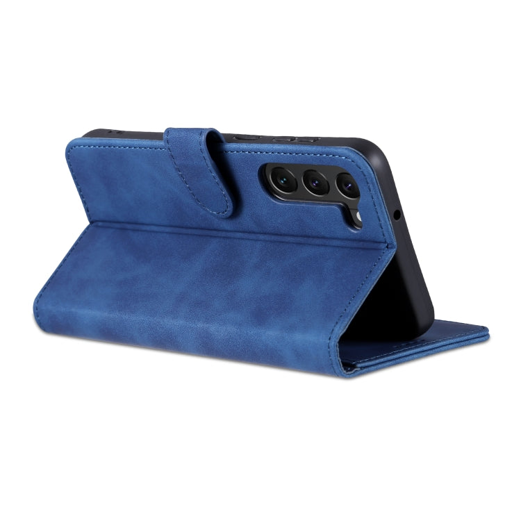 Para Samsung Galaxy S23 5G AZNS Skin Feel Calf Texture Flip Funda de cuero para teléfono (Azul)