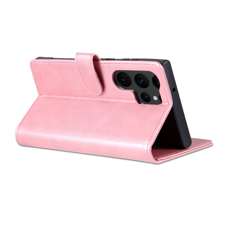 Para Samsung Galaxy S23 Ultra 5G AZNS Skin Feel Calf Texture Flip Funda de cuero para teléfono (Oro rosa)