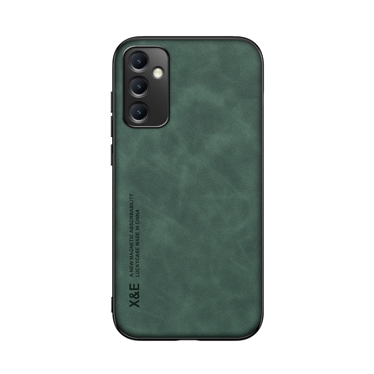 Para Samsung Galaxy A14 5G Skin Feel Magnetic Leather Back Phone Case (Verde)