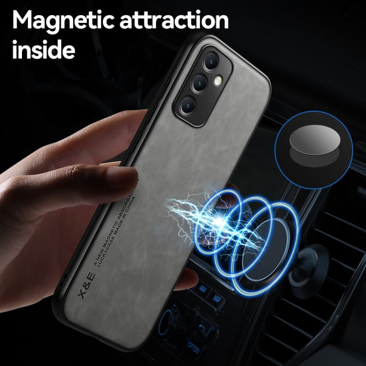 Para Samsung Galaxy A14 5G Skin Feel Magnetic Leather Back Phone Case (Verde)