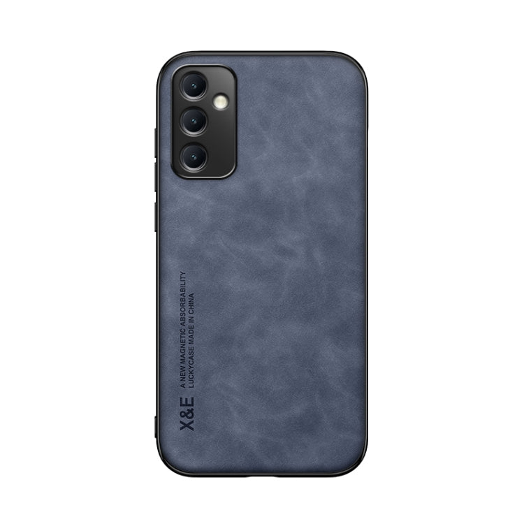 Para Samsung Galaxy A54 5G Skin Feel Magnetic Leather Back Phone Case (Azul)