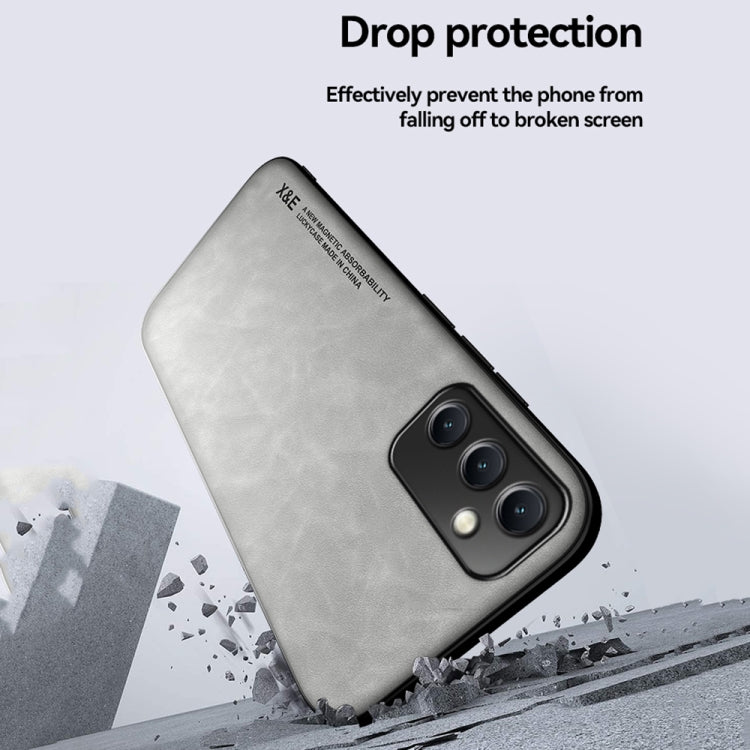 Para Samsung Galaxy A54 5G Skin Feel Magnetic Leather Back Phone Case (Azul)