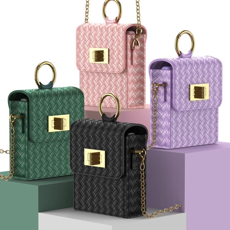 Mini mochila GKK, bolsa de teléfono delgada con anillo para Samsung Galaxy Z Flip3 5G/Z Flip4/Huawei P50 Pocket (verde bosque)