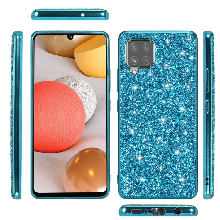 Para Samsung Galaxy A12 5G Glitter Powder Funda de teléfono TPU a prueba de golpes (Rojo)