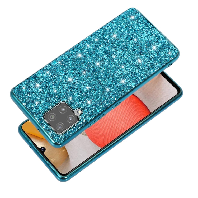 Para Samsung Galaxy A12 5G Glitter Powder Funda de teléfono TPU a prueba de golpes (Rojo)