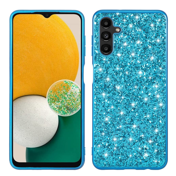 Para Samsung Galaxy A54 5G Glitter Powder Funda de teléfono TPU a prueba de golpes (Azul)