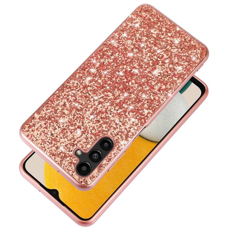 Para Samsung Galaxy A54 5G Glitter Powder Funda de teléfono TPU a prueba de golpes (Oro rosa)