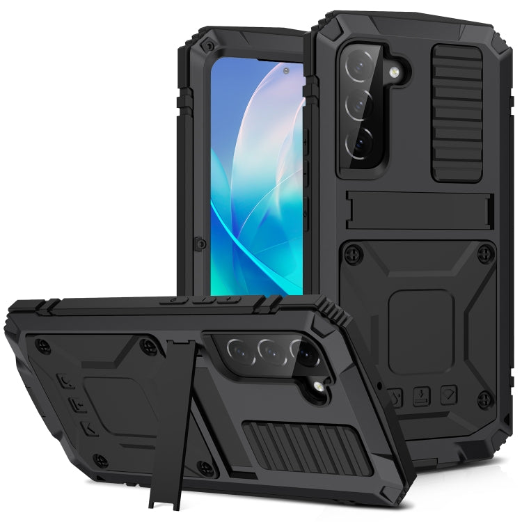 Para Samsung Galaxy S23 5G R-JUST Life Funda impermeable a prueba de polvo a prueba de golpes (Negro)