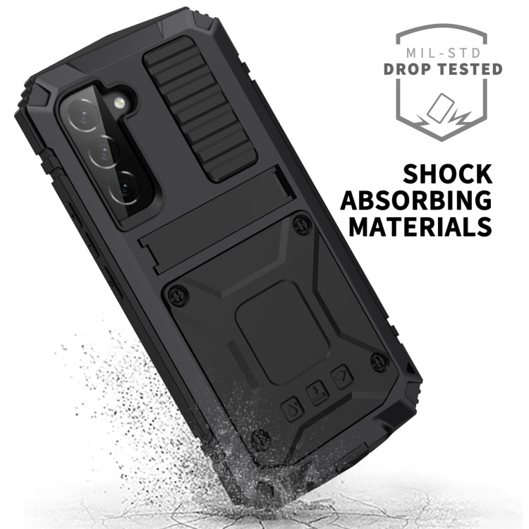 Para Samsung Galaxy S23 5G R-JUST Life Funda impermeable a prueba de polvo a prueba de golpes (Negro)