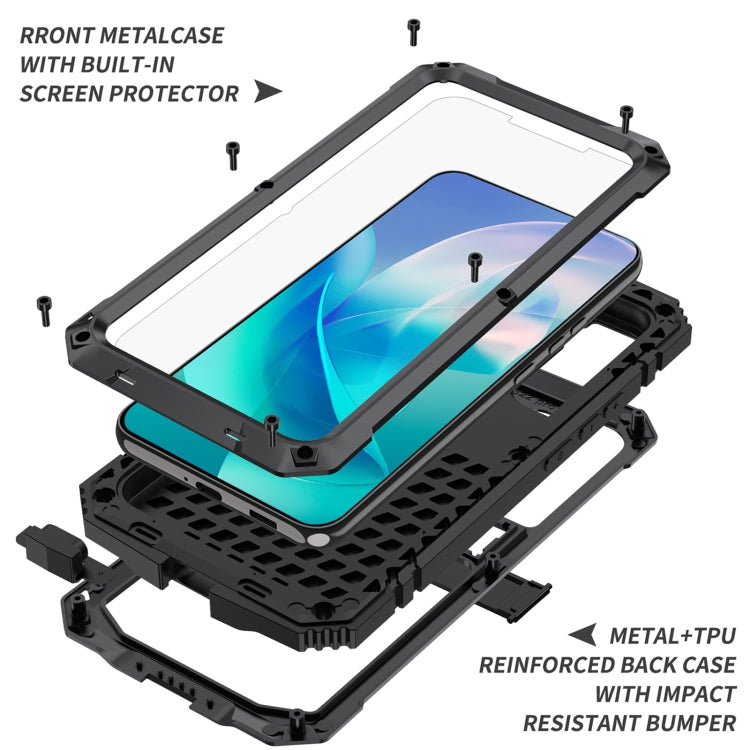 Para Samsung Galaxy S23 5G R-JUST Life Funda impermeable a prueba de polvo a prueba de golpes (Negro)