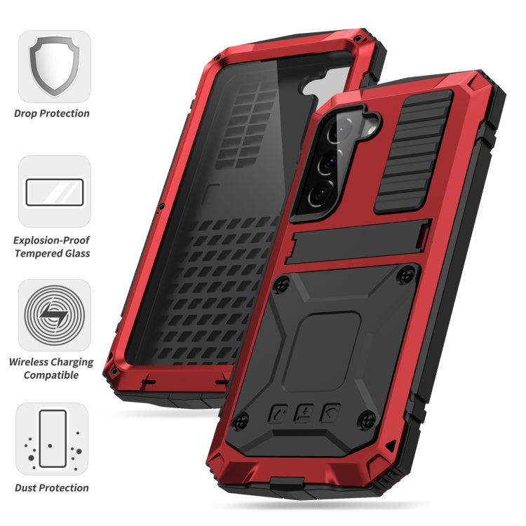 Para Samsung Galaxy S23 5G R-JUST Life Funda impermeable a prueba de polvo a prueba de golpes (Rojo)