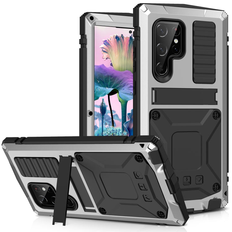 Para Samsung Galaxy S23 Ultra 5G R-JUST Life Funda impermeable a prueba de polvo a prueba de golpes (Plata)