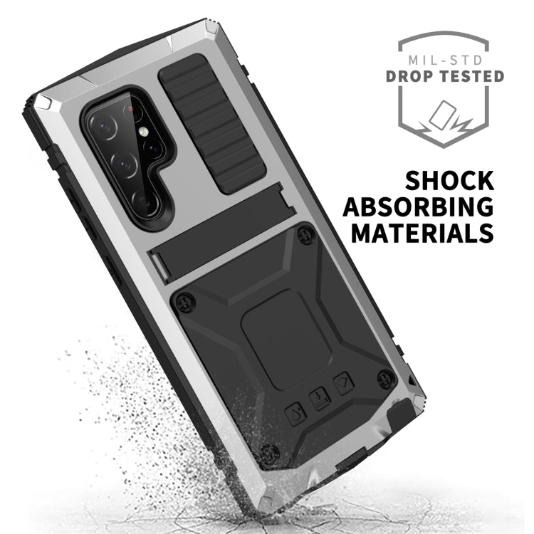 Para Samsung Galaxy S23 Ultra 5G R-JUST Life Funda impermeable a prueba de polvo a prueba de golpes (Plata)