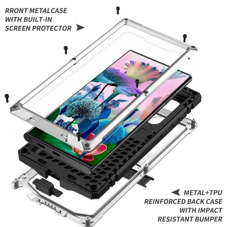 Para Samsung Galaxy S23 Ultra 5G R-JUST Life Funda impermeable a prueba de polvo a prueba de golpes (Plata)