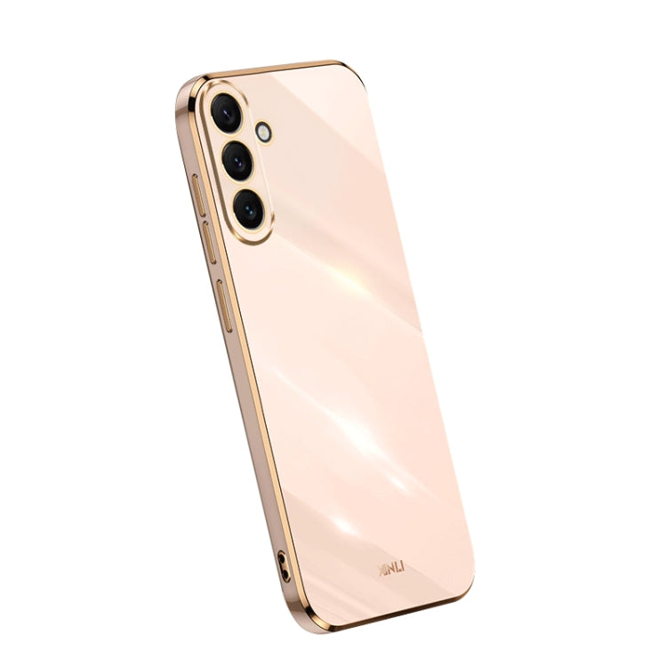 Para Samsung Galaxy A54 5G XINLI Straight Edge 6D Electroplate TPU Funda para teléfono (rosa)