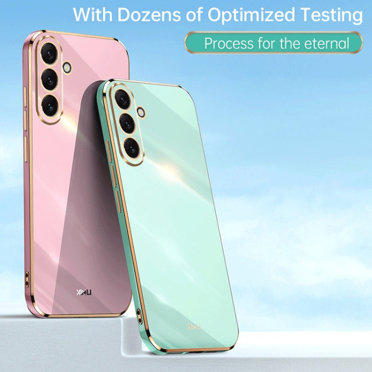 Para Samsung Galaxy A54 5G XINLI Straight Edge 6D Electroplate TPU Funda para teléfono (rosa)