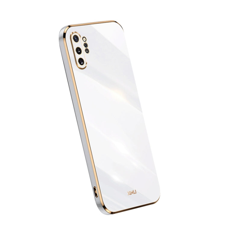 Para Samsung Galaxy Note10+ XINLI Straight Edge 6D Electroplate TPU Phone Case (Blanco)