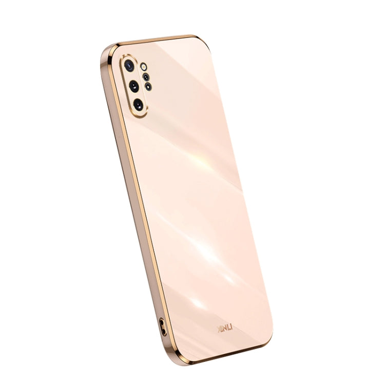 Para Samsung Galaxy Note10+ XINLI Straight Edge 6D Electroplate TPU Phone Case (Rosa)