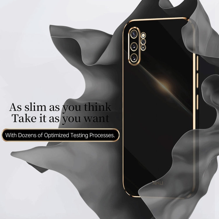 Para Samsung Galaxy Note10+ XINLI Straight Edge 6D Electroplate TPU Phone Case (Púrpura cereza)