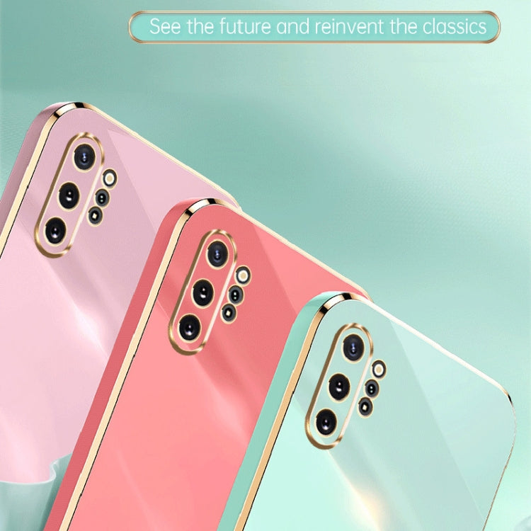 Para Samsung Galaxy Note10+ XINLI Straight Edge 6D Electroplate TPU Phone Case (Púrpura cereza)
