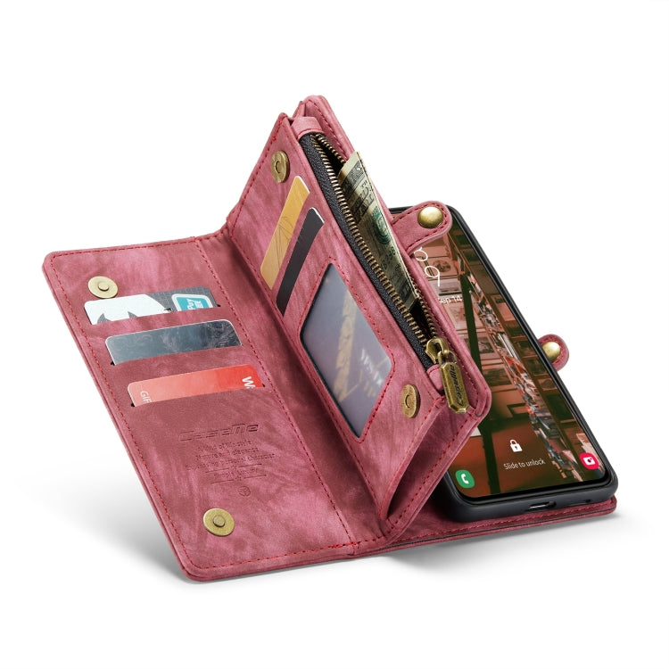 Para Samsung Galaxy S23 5G CaseMe 008 Estuche de teléfono de cuero multifuncional desmontable (Rojo)