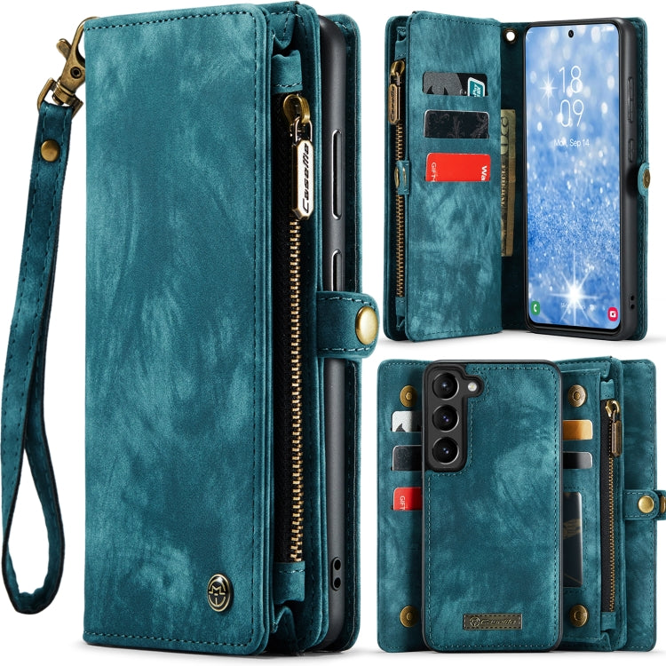Para Samsung Galaxy S23 5G CaseMe 008 Estuche de teléfono de cuero multifuncional desmontable (Azul)