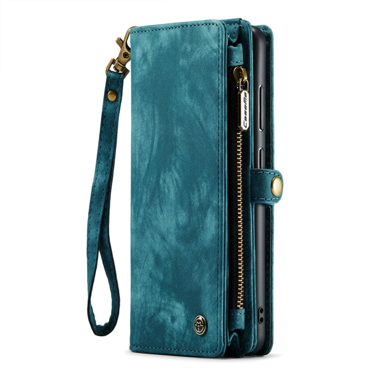 Para Samsung Galaxy S23 5G CaseMe 008 Estuche de teléfono de cuero multifuncional desmontable (Azul)