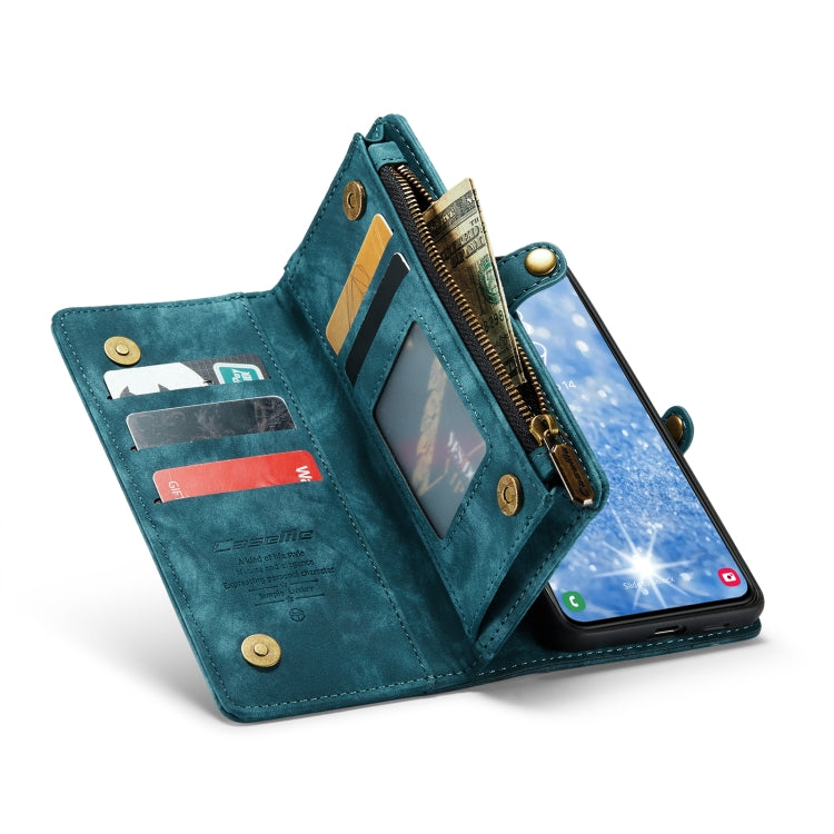 Para Samsung Galaxy S23 5G CaseMe 008 Estuche de teléfono de cuero multifuncional desmontable (Azul)