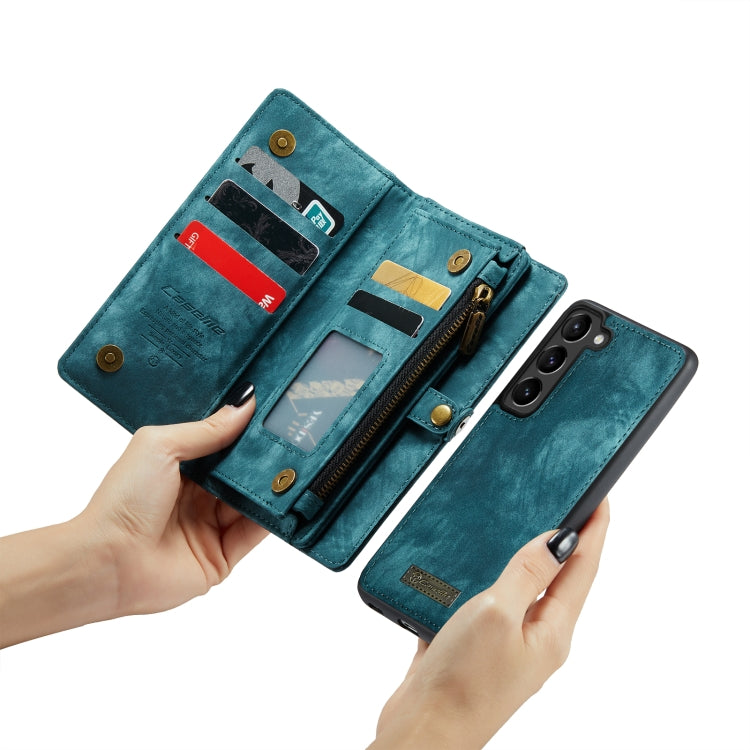 Para Samsung Galaxy S23 5G CaseMe 008 Estuche de teléfono de cuero multifuncional desmontable (Azul)