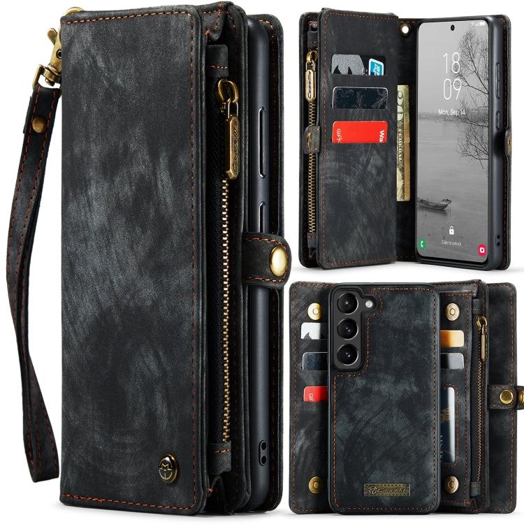 Para Samsung Galaxy S23 5G CaseMe 008 Estuche de teléfono de cuero multifuncional desmontable (negro)