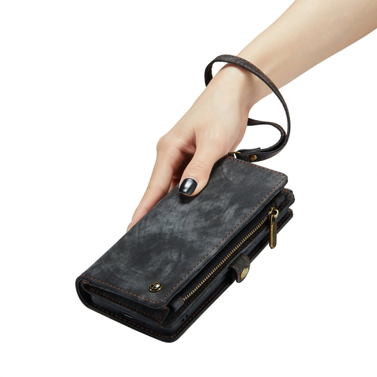 Para Samsung Galaxy S23 5G CaseMe 008 Estuche de teléfono de cuero multifuncional desmontable (negro)