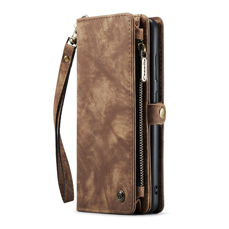 Para Samsung Galaxy S23+ 5G CaseMe 008 Estuche para teléfono de cuero multifuncional desmontable (Marrón)