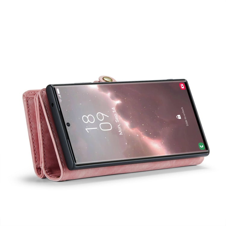 Para Samsung Galaxy S23 Ultra 5G CaseMe 008 Estuche de teléfono de cuero multifuncional desmontable (rosa)