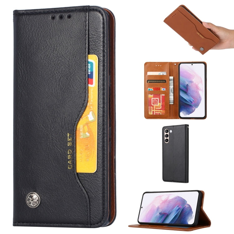 Para Samsung Galaxy S23 5G Knead Skin Texture Horizontal Flip Leather Phone Case (Negro)